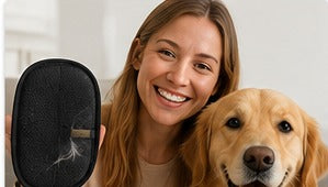Pet owner with pet