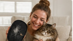 Pet owner with pet